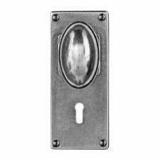 Finesse Lincoln Door Knobs Jesmond Lock Plate FD197 Solid Pewter