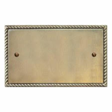 Georgian Double Blank Plate Antique Satin Brass