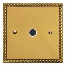 Georgian Flex Outlet Polished Brass Lacquered & White Trim