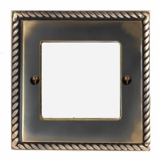 Georgian Plate for Modular Electrical Components 50x50mm Dark Antique Relief