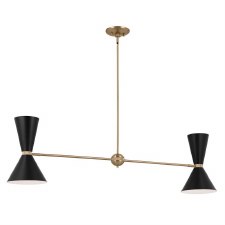 Kichler Phix 4 Light Linear Pendant Champagne Bronze & Black