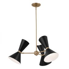 Kichler Phix 6 Light Chandelier Champagne Bronze & Black Kichler Phix 6 Light Chandelier Champagne Bronze & Black