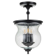 Feiss Pickering Lane Semi Flush Pendant Black