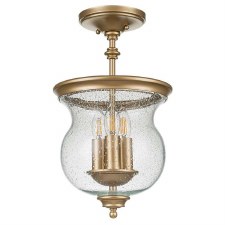 Feiss Pickering Lane Semi Flush Pendant Painted Natural Brass