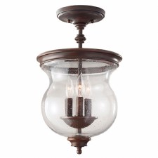 Feiss Pickering Lane Semi Flush Pendant Light Bronze Feiss Pickering Lane Semi Flush Pendant Light Bronze