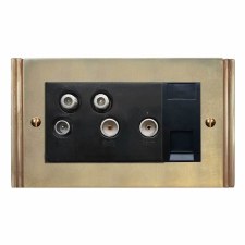 Plaza Sky+ Socket Antique Satin Brass