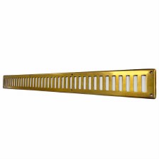 Plain Slotted Air Vent With Bevel Edge 24" x 2.5" Antique Satin Brass Plain Slotted Air Vent With Bevel Edge 24" x 2.5" Antique Satin Brass