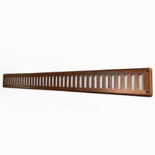 Plain Slotted Air Vent With Bevel Edge 24" x 2.5" Antique Copper