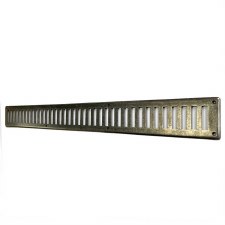 Plain Slotted Air Vent With Bevel Edge 24" x 2.5" Antique Nickel