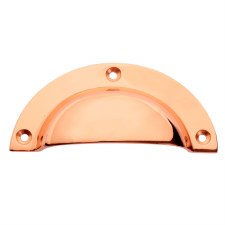 Plain Drawer Pull Polished Copper