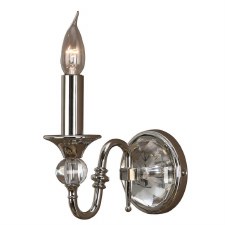 Interiors 1900 Polina Single Wall Light Polished Nickel