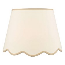 Poma Tapered Drum Shade 45cm Natural Linen & Taupe Edge