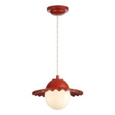 David Hunt Pop Single Pendant Light Strawberry Red