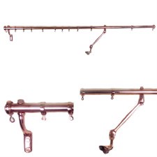 Rising Portiere Rod Polished Copper