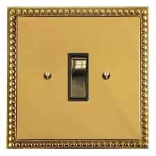 Regency Rocker Light Switch 1 Gang Polished Brass Unlacquered