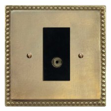 Regency TV Socket Outlet Antique Satin Brass