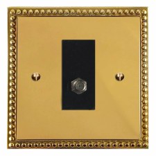 Regency Satellite Socket Polished Brass Unlacquered