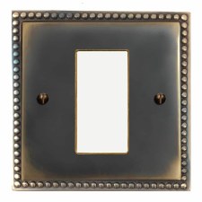 Regency Plate for Modular Electrical Components 50x25mm Dark Antique Relief