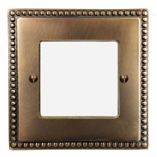 Regency Plate for Modular Electrical Components 50x50mm Hand Aged Brass