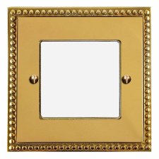 Regency Plate for Modular Electrical Components 50x50mm Polished Brass Unlacquered