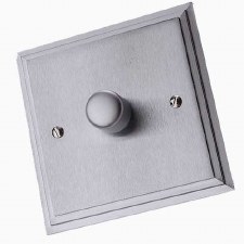 Edwardian Dimmer Switch 1 Gang Satin Chrome Edwardian Dimmer Switch 1 Gang Satin Chrome