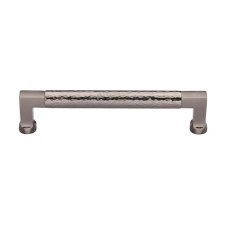 Heritage Bauhaus Hammered Pull Handle 101mm Satin Nickel