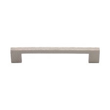 Heritage Metro Hammered Pull Handle 96mm Satin Nickel