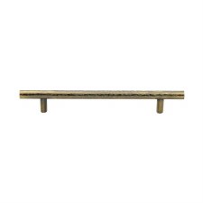 Heritage Round Hammered Pull Handle 101mm Antique Brass Lacquered