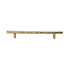 Heritage Round Hammered Pull Handle 101mm Polished Brass Lacquered