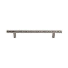 Heritage Round Hammered Pull Handle 101mm Satin Nickel