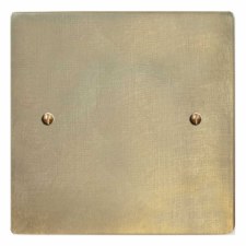 Victorian Single Blank Plate Antique Satin Brass