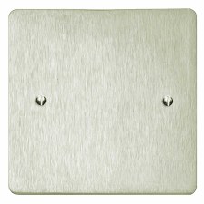 Victorian Single Blank Plate Satin Nickel