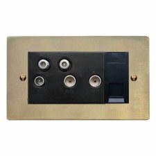 Victorian Sky+ Socket Antique Satin Brass