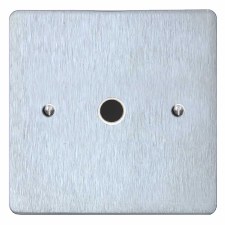 Victorian Flex Outlet Satin Chrome & White Trim