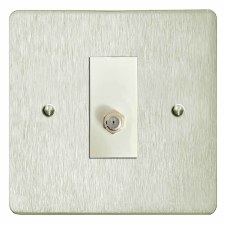 Victorian Satellite Socket Satin Nickel