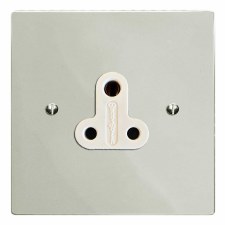 Victorian Lighting Socket Round Pin 5A Polished Nickel