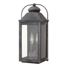 Quintiesse Anchorage 2 Light Wall Lantern Aged Zinc