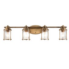 Quintiesse Ashland Bay 4 Light Bathroom Wall Light Natural Brass