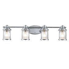 Quintiesse Ashland Bay 4 Light Bathroom Wall Light Polished Chrome