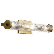 Quintiesse Azores Large Bathroom Wall Light Natural Brass