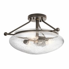 Quintiesse Belle Semi Flush Ceiling Light Olde Bronze