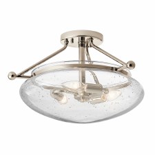 Quintiesse Belle Semi Flush Ceiling Light Polished Nickel