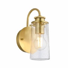 Quintiesse Braelyn Single Bathroom Wall Light Brushed Brass