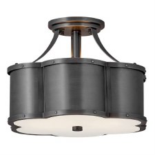 Quintiesse Chance Semi Flush Light Blackened Brass Quintiesse Chance Semi Flush Light Blackened Brass
