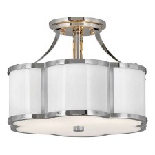 Quintiesse Chance Semi Flush Light Polished Nickel Quintiesse Chance Semi Flush Light Polished Nickel