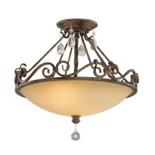 Feiss Chateau Semi Flush Ceiling Light Mocha Bronze Feiss Chateau Semi Flush Ceiling Light Mocha Bronze