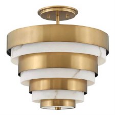 Quintiesse Echelon Semi Flush Pendant Heritage Brass Quintiesse Echelon Semi Flush Pendant Heritage Brass