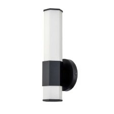 Quintiesse Facet Single Bathroom Wall Light Matte Black