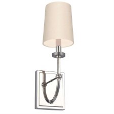Quintiesse Felixstowe Bathroom Wall Light Polished Chrome & Scallop Shade