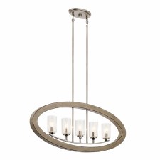 Kichler Grand Bank 5 Light Chandelier Pewter